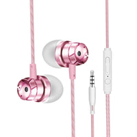 HKM-170451 Metal Turbo Wired In-Ear Headphones with Microphone and 3.5mm Plug