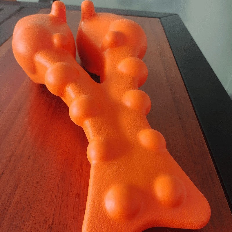 HKM-170515 EVA Injection Foam Cervical Spine Massage Pillow in Orange, 39x17x9CM