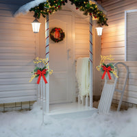HKM-170515 Elegant Lighted Reindeer Decorative Stake Lights for Christmas Outdoor Holiday Yard Pathway - 2Pcs Battery Powered, Easy Installation