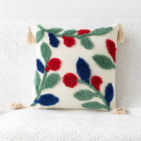 HKM-170771 Bohemian Geometric Tufted Pillowcase with Embroidery and Tassels
