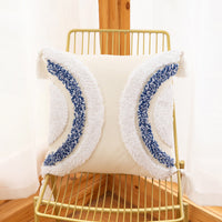 HKM-170771 Bohemian Geometric Tufted Pillowcase with Embroidery and Tassels