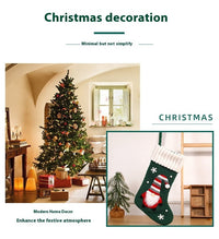 HKM-170835 Embroidered Christmas Stocking Gift Bag Pendant - Old Man Design, Cloth Material