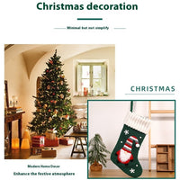 HKM-170835 Embroidered Christmas Stocking Gift Bag Pendant - Old Man Design, Cloth Material