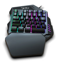HKM-170899 Compact One-Handed Mini Gaming Keyboard and Mouse Set V100, USB Interface, 35 Keys, Portable Design