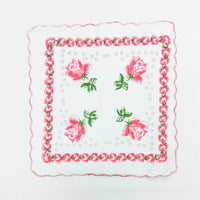 HKM-170963 Cotton Handkerchiefs Set with Tooth Edge Print - 20 Pieces, 28x28 cm