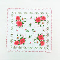 HKM-170963 Cotton Handkerchiefs Set with Tooth Edge Print - 20 Pieces, 28x28 cm