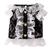 HKM-170963 Lightweight Lace Traction Vest for Cats and Small Dogs - Sizes XS to XXL, Black Leo Pattern