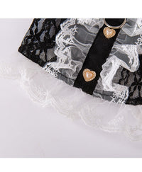 HKM-170963 Lightweight Lace Traction Vest for Cats and Small Dogs - Sizes XS to XXL, Black Leo Pattern