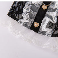 HKM-170963 Lightweight Lace Traction Vest for Cats and Small Dogs - Sizes XS to XXL, Black Leo Pattern