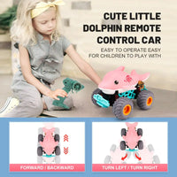 HKM-170963 Remote Control Dolphin-Themed Off-Road Car for Kids - Electric Climbing Toy Truck, Indoor-Outdoor Use