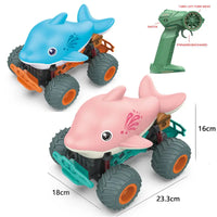 HKM-170963 Remote Control Dolphin-Themed Off-Road Car for Kids - Electric Climbing Toy Truck, Indoor-Outdoor Use