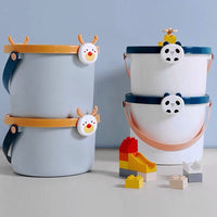 HKM-171091 Children's Cartoon Portable Plastic Storage Bucket for Toys, Stationery, and More