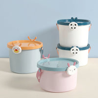 HKM-171091 Children's Cartoon Portable Plastic Storage Bucket for Toys, Stationery, and More