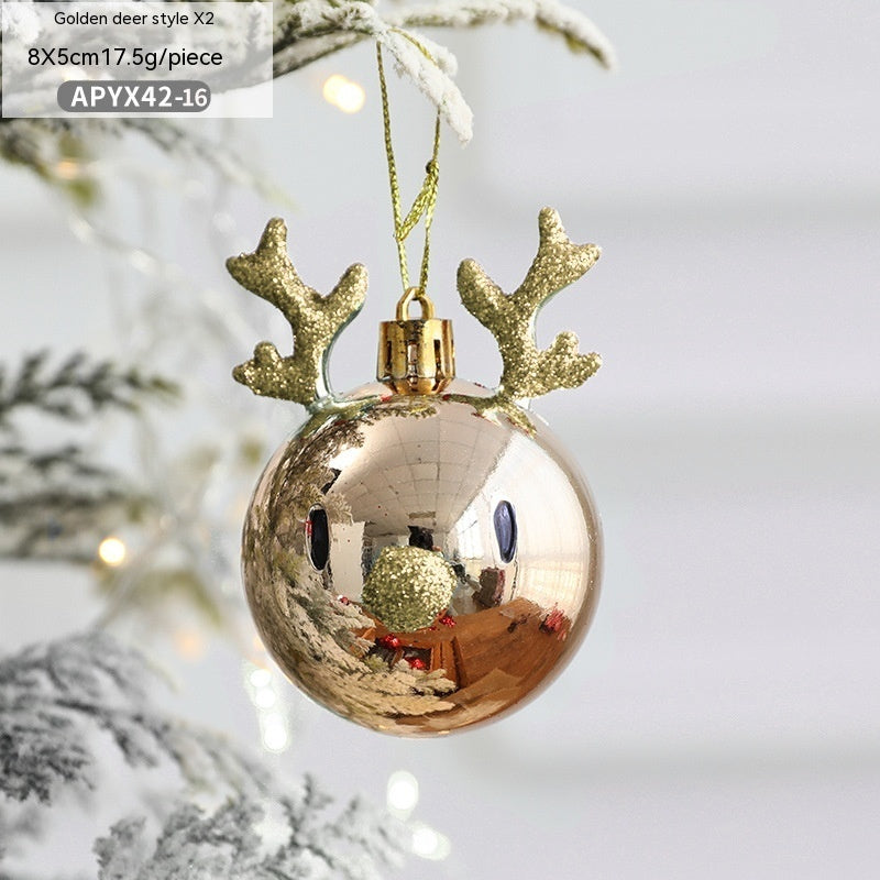 HKM-171155 Decorative Christmas Tree Ornaments - Plastic Deer & Elk Designs