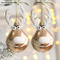 HKM-171155 Decorative Christmas Tree Ornaments - Plastic Deer & Elk Designs