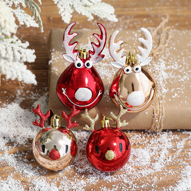 HKM-171155 Decorative Christmas Tree Ornaments - Plastic Deer & Elk Designs