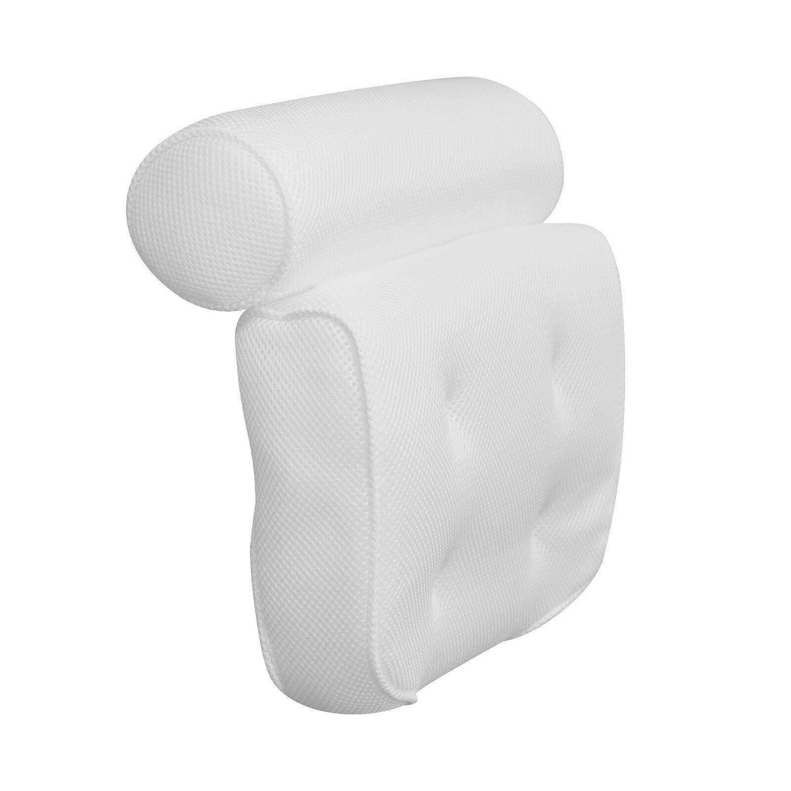 KTX-171219 Ergonomic 3D Mesh Bath Pillow with Suction Cups for Neck and Back Support