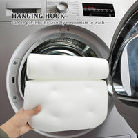 HKM-171219 Ergonomic 3D Mesh Bath Pillow with Suction Cups for Neck and Back Support