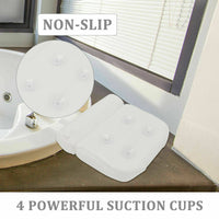 HKM-171219 Ergonomic 3D Mesh Bath Pillow with Suction Cups for Neck and Back Support