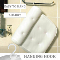 HKM-171219 Ergonomic 3D Mesh Bath Pillow with Suction Cups for Neck and Back Support