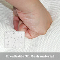 HKM-171219 Ergonomic 3D Mesh Bath Pillow with Suction Cups for Neck and Back Support