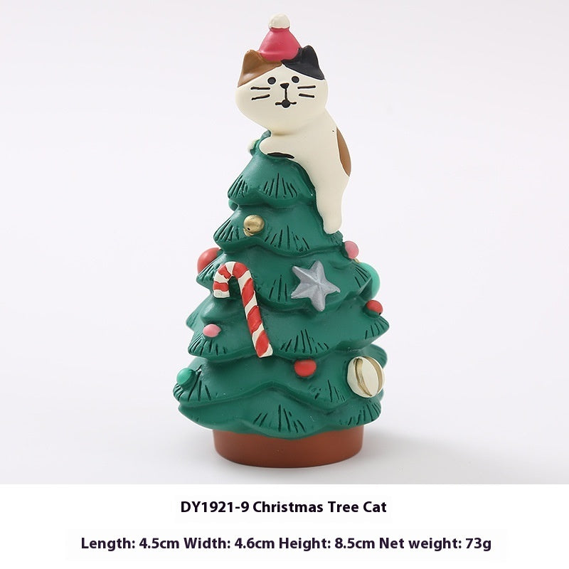 HKM-171347 Christmas-Themed Handmade Resin Crafts for Creative Desk Decoration