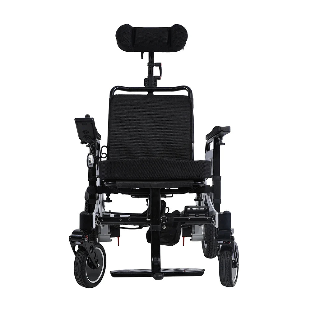 KTX-171411 Electric High Backrest Wheelchair for Seniors with Removable Battery and Dual Motors - 6 km/h Speed, Aluminum Alloy Frame, Maximum Load 140 kg