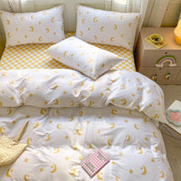 HKM-171539 Printed Cartoon Girl Cotton Quilt Cover Set - Four-Piece Bedding Collection