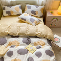 HKM-171539 Printed Cartoon Girl Cotton Quilt Cover Set - Four-Piece Bedding Collection