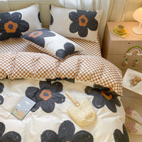 HKM-171539 Printed Cartoon Girl Cotton Quilt Cover Set - Four-Piece Bedding Collection