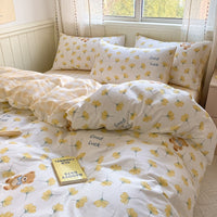 HKM-171539 Printed Cartoon Girl Cotton Quilt Cover Set - Four-Piece Bedding Collection