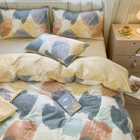 HKM-171539 Printed Cartoon Girl Cotton Quilt Cover Set - Four-Piece Bedding Collection