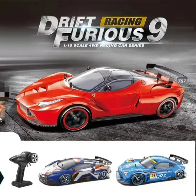 HKM-171539 Remote Control Drift Car 2.4G 1/10 Scale Four Wheel Drive 40km/h for Kids Age 5 and Up