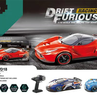 HKM-171539 Remote Control Drift Car 2.4G 1/10 Scale Four Wheel Drive 40km/h for Kids Age 5 and Up