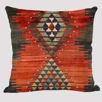 HKM-171923 Bohemian Ethnic Style Linen Pillowcase - 45x45cm Design