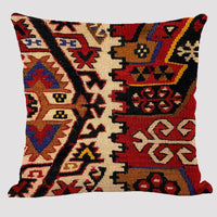 HKM-171923 Bohemian Ethnic Style Linen Pillowcase - 45x45cm Design