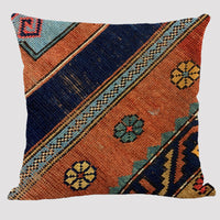 HKM-171923 Bohemian Ethnic Style Linen Pillowcase - 45x45cm Design