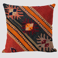 HKM-171923 Bohemian Ethnic Style Linen Pillowcase - 45x45cm Design