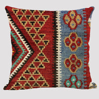 HKM-171923 Bohemian Ethnic Style Linen Pillowcase - 45x45cm Design