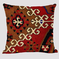 HKM-171923 Bohemian Ethnic Style Linen Pillowcase - 45x45cm Design