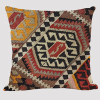 HKM-171923 Bohemian Ethnic Style Linen Pillowcase - 45x45cm Design