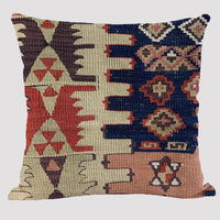 HKM-171923 Bohemian Ethnic Style Linen Pillowcase - 45x45cm Design
