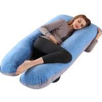 HKM-172243 U-Shaped Side Sleeping Pillow with Removable Cover and Adjustable Legs, 130*70cm, Available in Multiple Colors