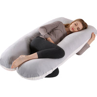 HKM-172243 U-Shaped Side Sleeping Pillow with Removable Cover and Adjustable Legs, 130*70cm, Available in Multiple Colors