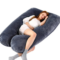 HKM-172243 U-Shaped Side Sleeping Pillow with Removable Cover and Adjustable Legs, 130*70cm, Available in Multiple Colors