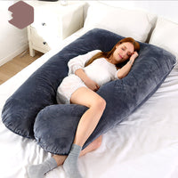 HKM-172243 U-Shaped Side Sleeping Pillow with Removable Cover and Adjustable Legs, 130*70cm, Available in Multiple Colors