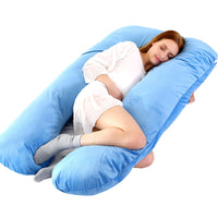 HKM-172243 U-Shaped Side Sleeping Pillow with Removable Cover and Adjustable Legs, 130*70cm, Available in Multiple Colors