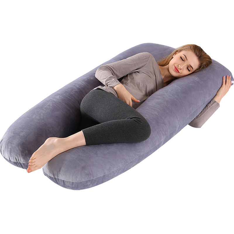 HKM-172243 U-Shaped Side Sleeping Pillow with Removable Cover and Adjustable Legs, 130*70cm, Available in Multiple Colors