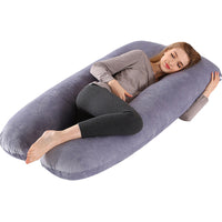 HKM-172243 U-Shaped Side Sleeping Pillow with Removable Cover and Adjustable Legs, 130*70cm, Available in Multiple Colors