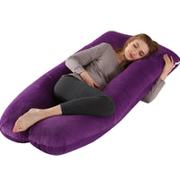 HKM-172243 U-Shaped Side Sleeping Pillow with Removable Cover and Adjustable Legs, 130*70cm, Available in Multiple Colors